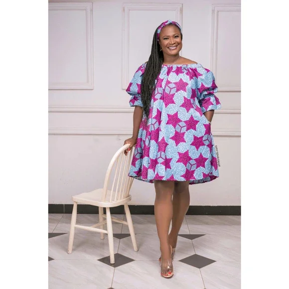 Afrik Trends | Dresses | Yayi African Printoff Shoulders Swing Dress |  Poshmark
